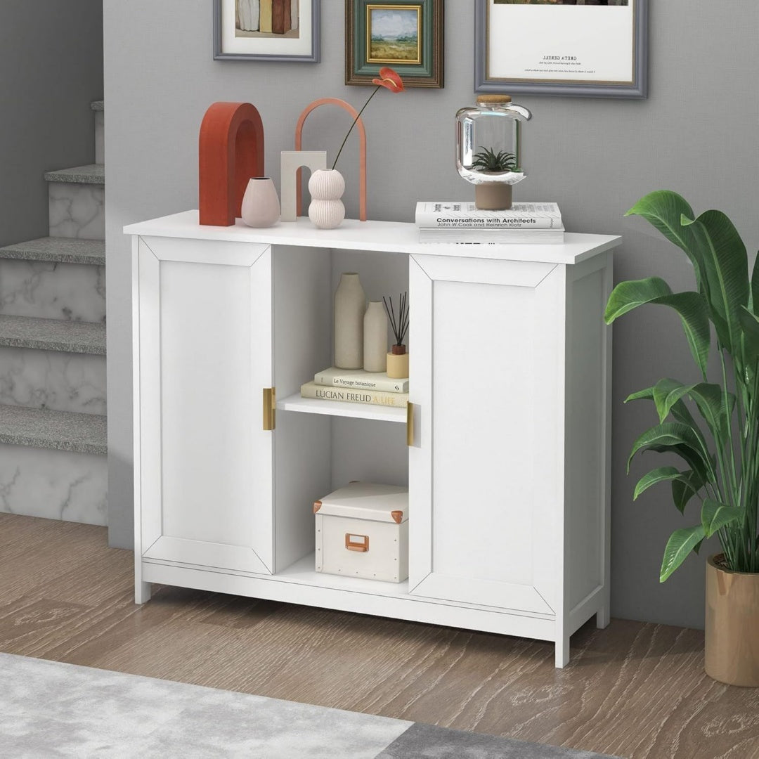 sideboard kueche kuechenschrank holz 2 tueren offen 30x100x78cmvollweiss platzsparend 30 cm tief 2 tueren 2 offene faecher pflegeleicht stabil mit kippschutz fuer kueche wohnraum flur
