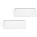 wandregal mit schublade weiss - nachttisch haengend 2er set nachttisch wandmontage wandschublade nachtschrank haengend monaco 42 x 30 x 15 cm