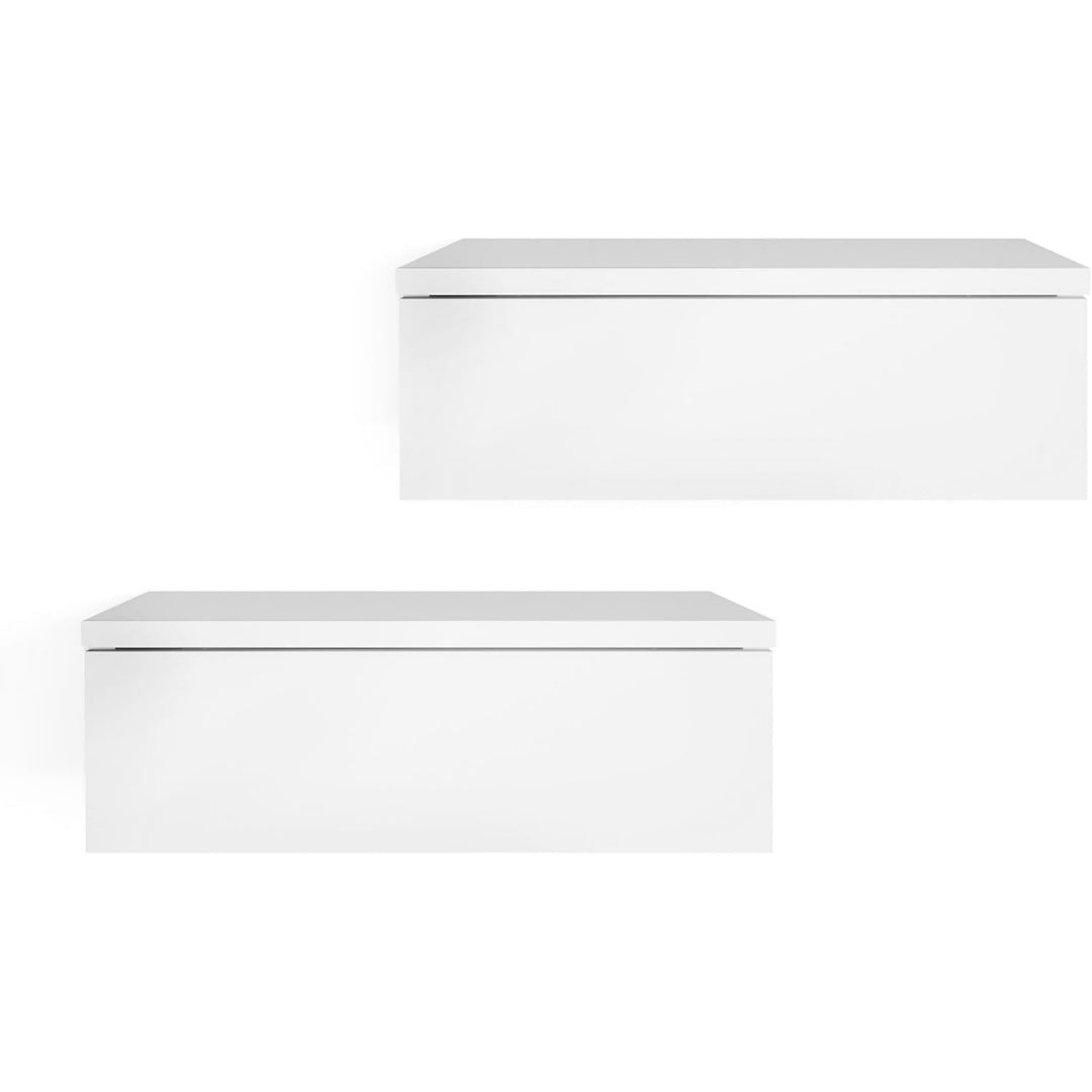 wandregal mit schublade weiss - nachttisch haengend 2er set nachttisch wandmontage wandschublade nachtschrank haengend monaco 42 x 30 x 15 cm