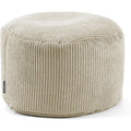 mokebo pouf hocker aus cord der faule lenz 30x50 cm made in germany sitzpouf bodenkissen indoor sitzkissen rund aus stoff kuschelig weich puff mit eps-perlen fuellung fusshocker in