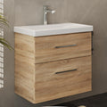 planetmoebel badmoebel set waschtisch mit unterschrank 63 x 60 x 365 cm moderner waschbeckenunterschrank fuer badezimmer gaeste bad toilette sonoma eiche