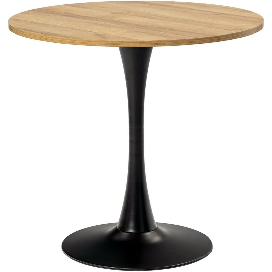 cosy runder esstisch klein tisch kuechentisch esszimmertisch 2-4 personen fuer kueche wohnzimmer buero 80x80x75cm eiche schwarz