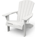 troy adirondack gartenstuhl weiss wetterfest holz-look stabil bis 160 kg ergonomische sitzflaeche 81x93x965 cm