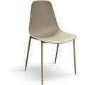 design alix stuhl 4er set stuehle taupe polypropylen mit metallbeinen - id992